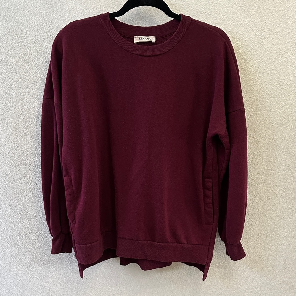 Zanadi Burgundy Pullover Sweater